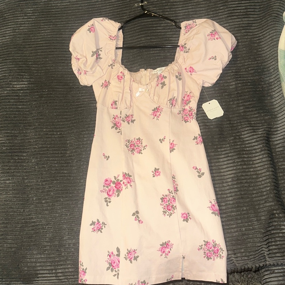 Pink dress floral